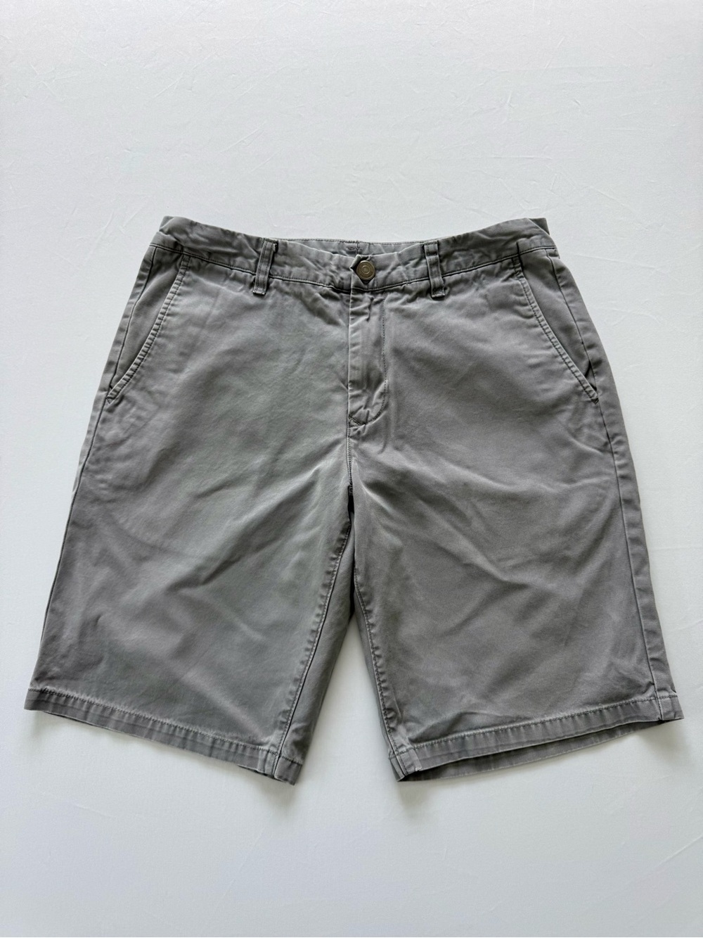 Bonobos Gray Flat-Front Chino Shorts 9” inseam